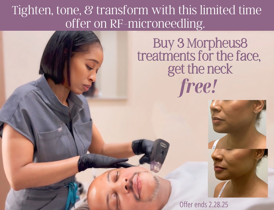 Morpheus8 special - purchase 3 face treatments, get the neck FREE!